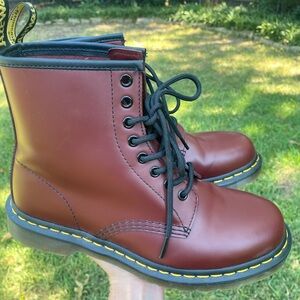 Cherry Red Dr. Martens Combat Boots